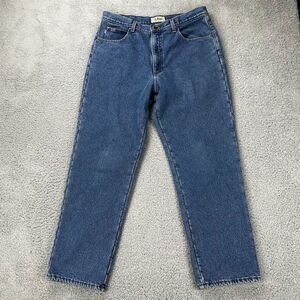 LL Bean Jeans Men's 34x29 Blue Denim Fleece Lined Classic Fit Vintage